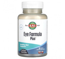 Для глаз KAL, Eye Formula Plus, поддержка здоровья глаз, 60 таблеток