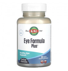 Для глаз KAL, Eye Formula Plus, поддержка здоровья глаз, 60 таблеток