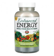 Витаминно-минеральные комплексы Enhanced Energy, Whole Food Multivitamin, Iron Free, 180 Vegetarian Tablets