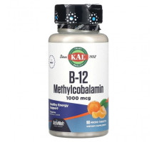 Витамины группы B B-12 Methylcobalamin, Tangerine, 1,000 mcg, 90 Micro Tablets