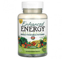 Витаминно-минеральные комплексы Enhanced Energy, Once Daily Whole Food Multivitamin, Iron Free, 60 Vegetarian Tablets