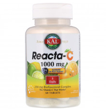 KAL, Reacta-C, 1000 mg, 60 Tablets