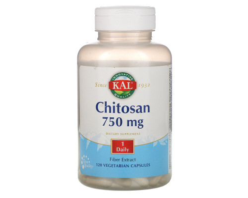 KAL, Chitosan, 750 mg, 120 Vegetarian Capsules KAL, Chitosan, 750 mg, 120 Vegetarian Capsules
