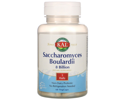 KAL, Saccharomyces Boulardii 8 Billion, 60 VegCaps