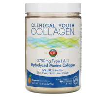 KAL, Hydrolyzed Marine Collagen, Type I & III, Tangerine Dream Powder , 5000 mg , 10.5 oz (298 g)