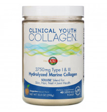 KAL, Hydrolyzed Marine Collagen, Type I & III, Tangerine Dream Powder , 5000 mg , 10.5 oz (298 g)
