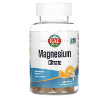 KAL, Magnesium Citrate, Orange Vanilla, 60 Gummies