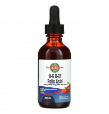KAL, B-6 B-12 Folic Acid, Mixed Berry, 2 fl oz ( 59 ml)