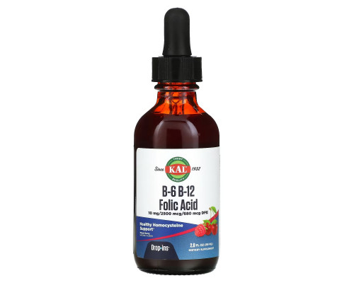 KAL, B-6 B-12 Folic Acid, Mixed Berry, 2 fl oz ( 59 ml)