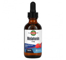 БАДы Melatonin, Raspberry, 3 mg, 1.85 fl oz (55 ml)