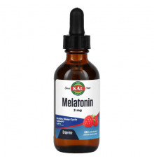 БАДы Melatonin, Raspberry, 3 mg, 1.85 fl oz (55 ml)