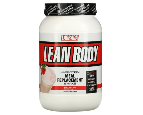 Labrada Nutrition, Стройное тело, замена еды, клубника, 2,47 фунта (1120 г) Labrada Nutrition, Стройное тело, замена еды, клубника, 2,47 фунта (1120 г)