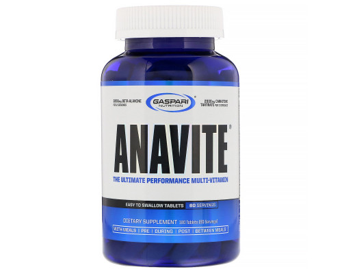 Gaspari Nutrition, Anavite, лучший поливитамин для производительности, 180 таблеток Gaspari Nutrition, Anavite, лучший поливитамин для производительности, 180 таблеток