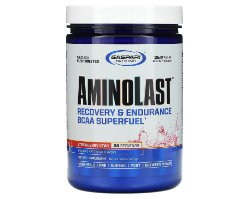 Gaspari Nutrition, Аминоласт, Восстановление и Выносливость BCAA, Клубника Киви, 14.8 унции (420 г) Gaspari Nutrition, Аминоласт, Восстановление и Выносливость BCAA, Клубника Киви, 14.8 унции (420 г)