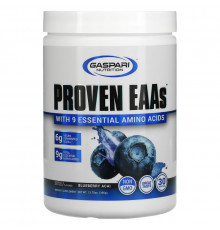 Gaspari Nutrition, Proven EAAs with 9 Essential Amino Acids, Blueberry Acai, 13.75 oz (390 g)