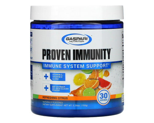 Gaspari Nutrition, Proven Immunity, Immune System Support, Refreshing Citrus, 5.29 oz (150 g) Gaspari Nutrition, Proven Immunity, Immune System Support, Refreshing Citrus, 5.29 oz (150 g)