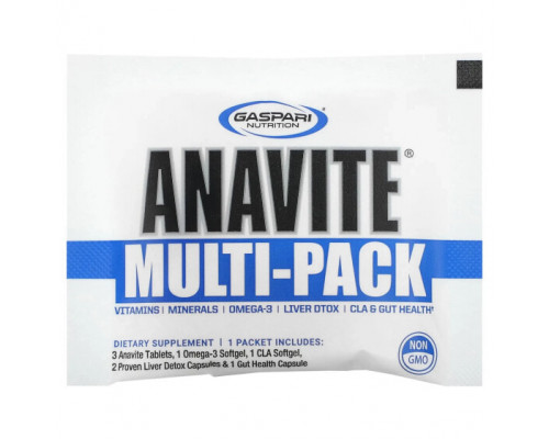 Витаминно-минеральные комплексы Gaspari Nutrition, Anavite Multi-Pack, 30 пакетиков Витаминно-минеральные комплексы Gaspari Nutrition, Anavite Multi-Pack, 30 пакетиков