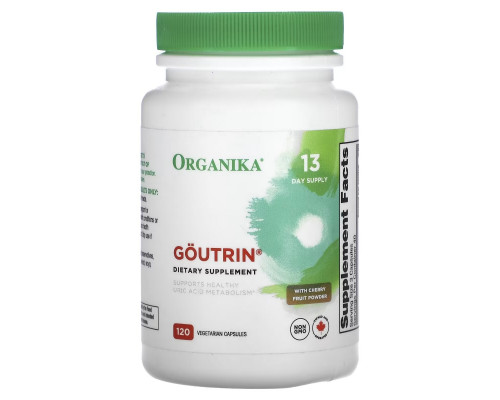 Organika, Goutrin with Cherry Fruit Powder, 120 Vegetarian Capsules Organika, Goutrin with Cherry Fruit Powder, 120 Vegetarian Capsules