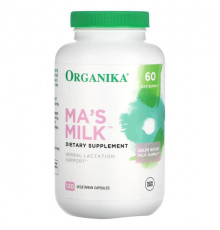 Женское здоровье Organika, MA's Milk, травяная поддержка лактации, 120 растительных капсул