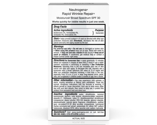 Neutrogena, Rapid Wrinkle Repair Moisturizer SPF 30, 1 fl oz (29 ml) Neutrogena, Rapid Wrinkle Repair Moisturizer SPF 30, 1 fl oz (29 ml)