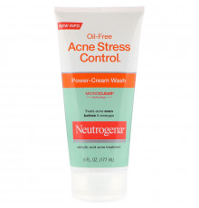 Neutrogena, Oil-Free Acne Stress Control, Power-Cream Wash, 6 fl oz (177 ml)