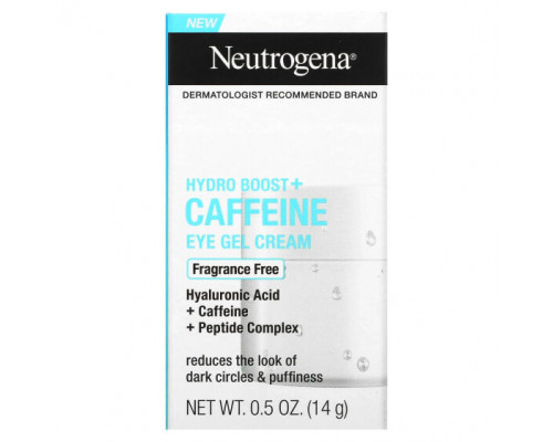 Для здоровья кожи Neutrogena, Крем-гель для кожи вокруг глаз с кофеином Hydro Boost, без отдушек, 14 г (0,5 унции) Для здоровья кожи Neutrogena, Крем-гель для кожи вокруг глаз с кофеином Hydro Boost, без отдушек, 14 г (0,5 унции)