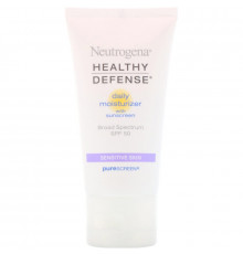 Neutrogena, Healthy Defense, Daily Moisturizer with Sunscreen, Broad Spectrum SPF 50, Sensitive Skin, 1.7 fl oz (50 ml)