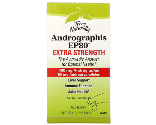 Terry Naturally, Andrographis EP80, Extra Strength, 60 Capsules Terry Naturally, Andrographis EP80, Extra Strength, 60 Capsules