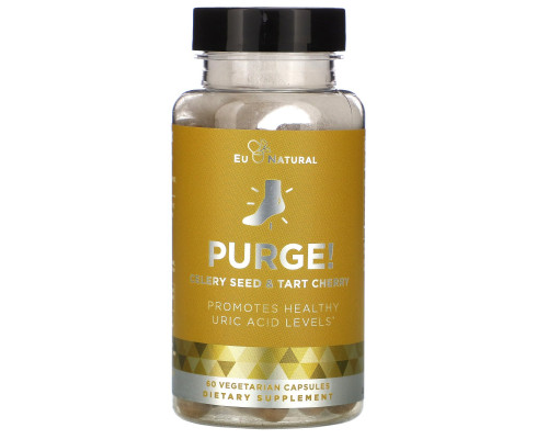 Eu Natural, PURGE!, Celery Seed & Tart Cherry, 60 Vegetarian Capsules Eu Natural, PURGE!, Celery Seed & Tart Cherry, 60 Vegetarian Capsules