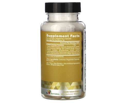 Eu Natural, PURGE!, Celery Seed & Tart Cherry, 60 Vegetarian Capsules Eu Natural, PURGE!, Celery Seed & Tart Cherry, 60 Vegetarian Capsules