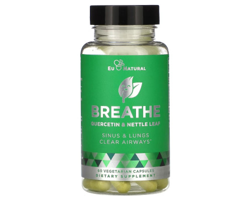 Eu Natural, BREATHE, Sinus & Lungs Respiratory Health, 60 Vegetarian Capsules Eu Natural, BREATHE, Sinus & Lungs Respiratory Health, 60 Vegetarian Capsules
