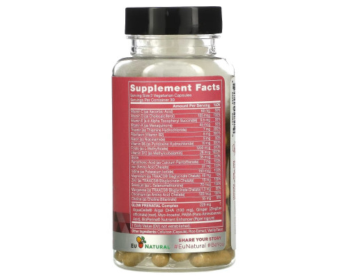 Eu Natural, Glow, Folate & DHA, 60 Vegetarian Capsules Eu Natural, Glow, Folate & DHA, 60 Vegetarian Capsules