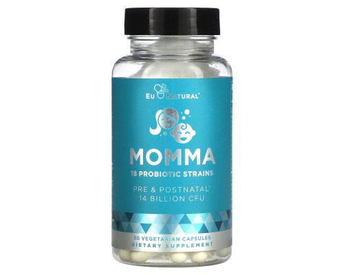 Eu Natural, Momma, 18 Probiotic Strains, 14 Billion CFU, 30 Vegetarian Capsules Eu Natural, Momma, 18 Probiotic Strains, 14 Billion CFU, 30 Vegetarian Capsules