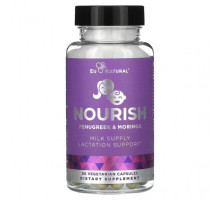 Суперфуды Eu Natural, Nourish, Fenugreek & Moringa, 60 Vegetarian Capsles