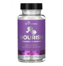 Суперфуды Eu Natural, Nourish, Fenugreek & Moringa, 60 Vegetarian Capsles