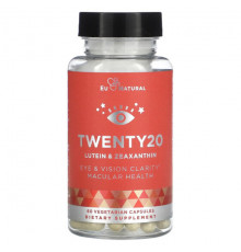 Антиоксиданты Twenty20, Lutein & Zeaxanthin, 60 Vegetarian Capsules