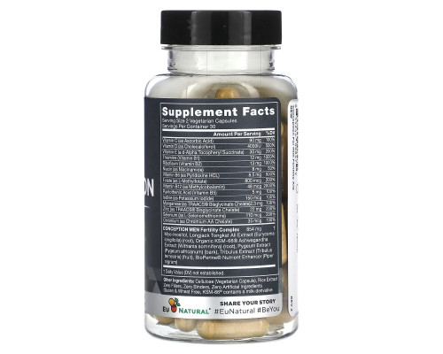Eu Natural, Conception Men, Fertility Aid & Multi, 60 Vegetarian Capsules Eu Natural, Conception Men, Fertility Aid & Multi, 60 Vegetarian Capsules