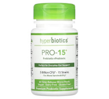 Hyperbiotics, PRO-15. The Perfect Probiotic, 5 Billion CFU', 60 Tablets