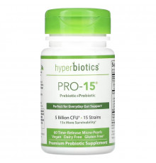 Hyperbiotics, PRO-15. The Perfect Probiotic, 5 Billion CFU', 60 Tablets