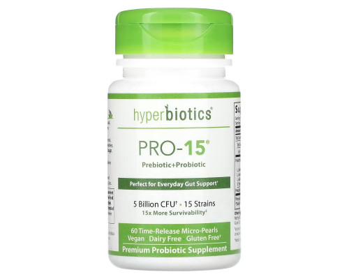 Hyperbiotics, PRO-15. The Perfect Probiotic, 5 Billion CFU', 60 Tablets Hyperbiotics, PRO-15. The Perfect Probiotic, 5 Billion CFU', 60 Tablets