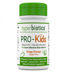 Hyperbiotics, PRO-Kids, идеальный детский пробиотик, не содержит сахара, терпкий цитрус, 60 мини-горошин