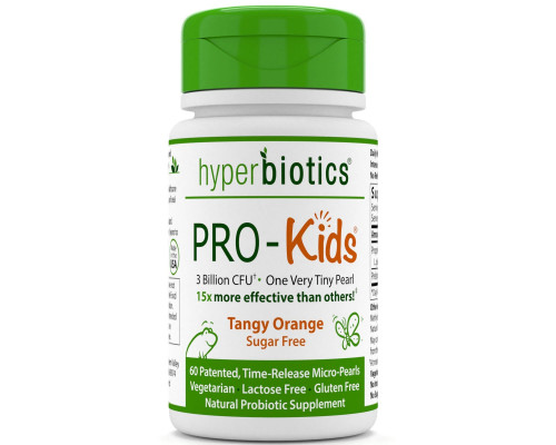 Hyperbiotics, PRO-Kids, идеальный детский пробиотик, не содержит сахара, терпкий цитрус, 60 мини-горошин Hyperbiotics, PRO-Kids, идеальный детский пробиотик, не содержит сахара, терпкий цитрус, 60 мини-горошин