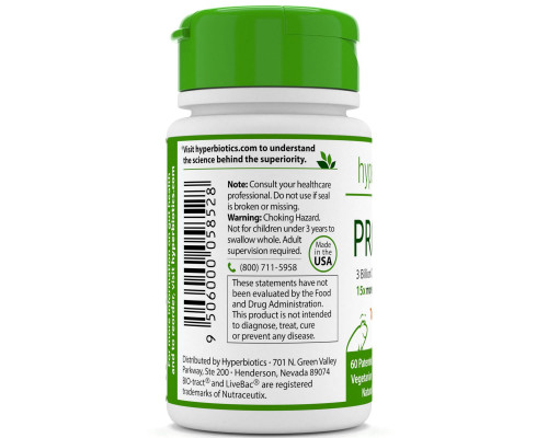 Hyperbiotics, PRO-Kids, идеальный детский пробиотик, не содержит сахара, терпкий цитрус, 60 мини-горошин Hyperbiotics, PRO-Kids, идеальный детский пробиотик, не содержит сахара, терпкий цитрус, 60 мини-горошин