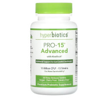 Hyperbiotics, Pro-15, Advanced Strength, 15 Billion CFU, 30 Time-Release Tablets