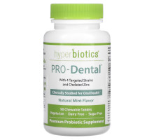 Hyperbiotics, PRO-Dental, натуральный мятный вкус, 90 жевательных таблеток