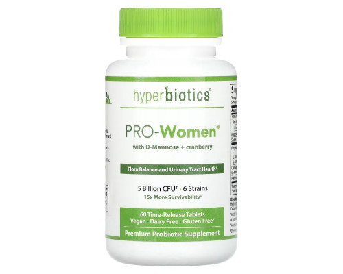 Hyperbiotics, PRO-Women, 5 Billion CFU, 60 Time-Release Tablets Hyperbiotics, PRO-Women, 5 Billion CFU, 60 Time-Release Tablets