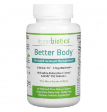 Hyperbiotics, Better Body, Designed for Weight Management, 5 Billion CFU, 60 Time-Release Tablets