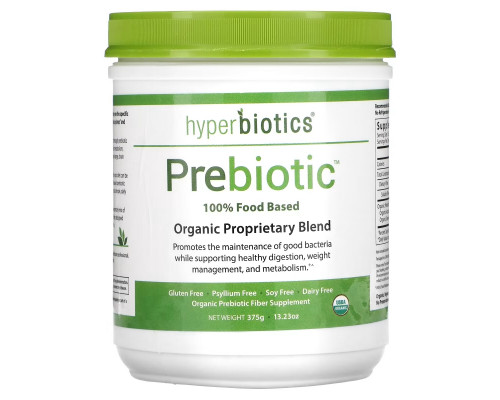 Hyperbiotics, Пребиотик, Органическая запатентованная смесь, 13,23 унции (375 г) Hyperbiotics, Пребиотик, Органическая запатентованная смесь, 13,23 унции (375 г)