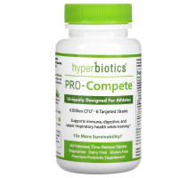 Hyperbiotics, PRO-Compete, Uniquely Designed for Athletes, 6 Billion CFU, 60 Time-Release Tablets