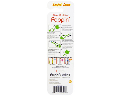 Brush Buddies, Poppin', Leapin' Louie Frog, Soft, 1 Toothbrush Brush Buddies, Poppin', Leapin' Louie Frog, Soft, 1 Toothbrush